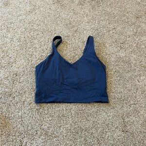 Navy Blue V-Neck cropped tank
